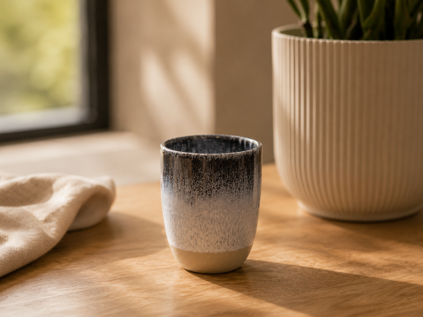 Shoreline Drift Cappuccino Cup – Handcrafted Ceramic 200ml