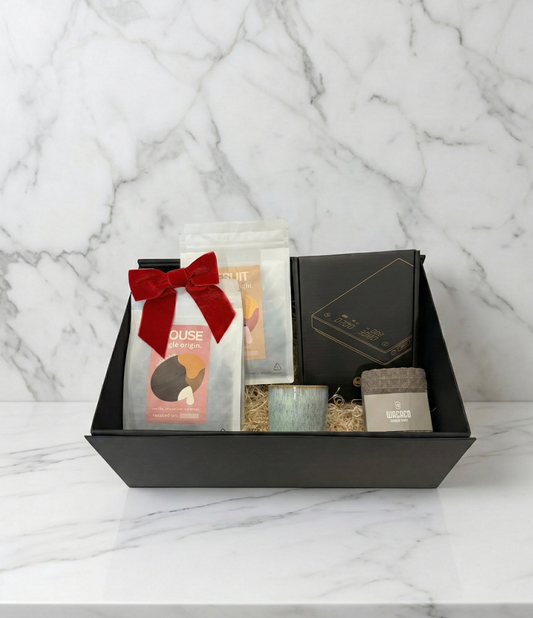 Pro Coffee Gift Hamper – Artisan Coffee Hamper with Handcrafted Mug, Timemore Pro Scales, Barista Towel & Freshly Roasted Small Batch Coffee Whole Beans 2x 250g