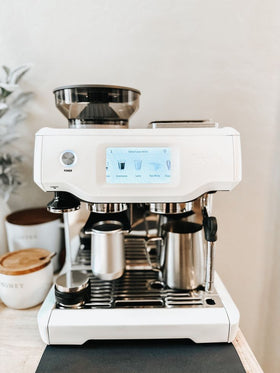 White refurbed barista touch by Sage