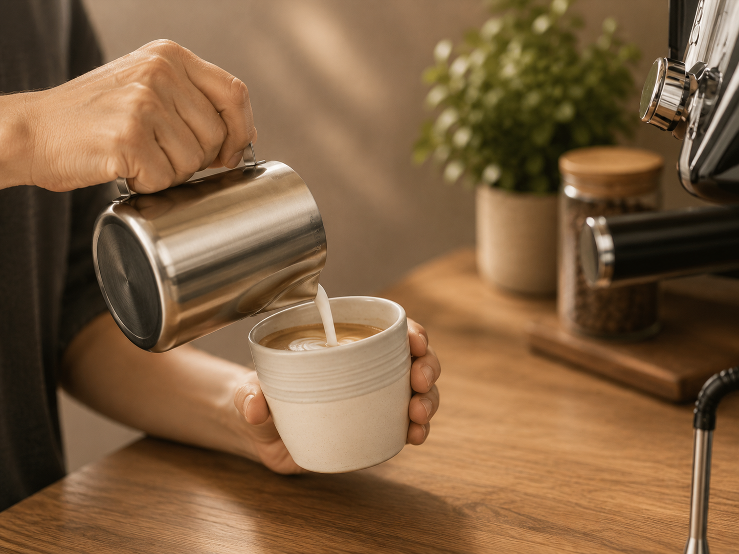 Barista & Co Master of Milk Jug – 400ml Milk Frothing Pitcher